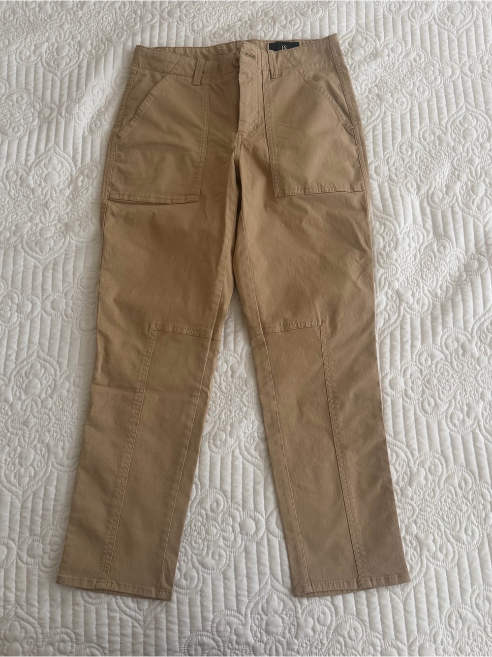 Banana Republic Tan Khaki Straight Leg Utility Chino Pants Size 4